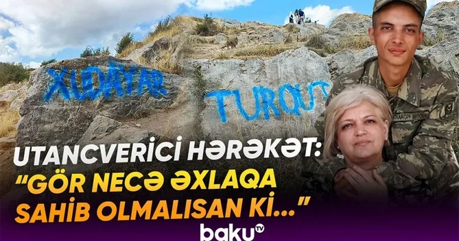 Baku TV turistlərin Şuşada qayaları yazaraq şəhərin tarixi və təbiətinə ziyan vermələri ilə bağlı süjet hazırlayıb