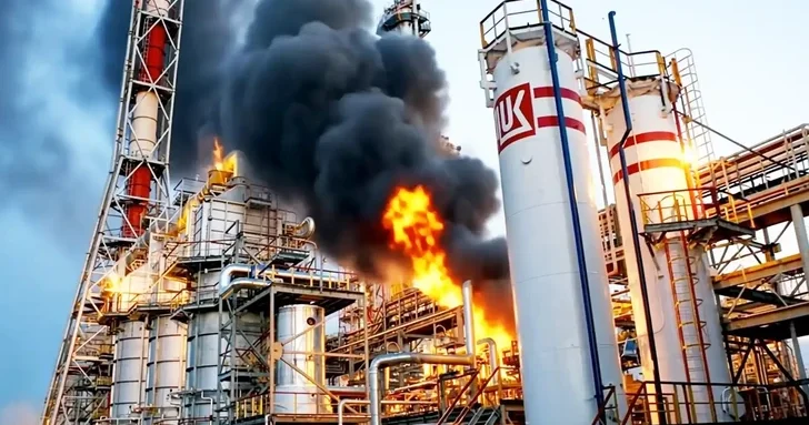 СМИ: При ударе по нефтебазе Лукойл Югнефтепродукт уничтожены 4 6 топливных резервуаров