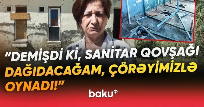 Goranboyda məktəbin sanitar qovşağını söküb yararsız vəziyyətə salıblar? AÇIQLAMA