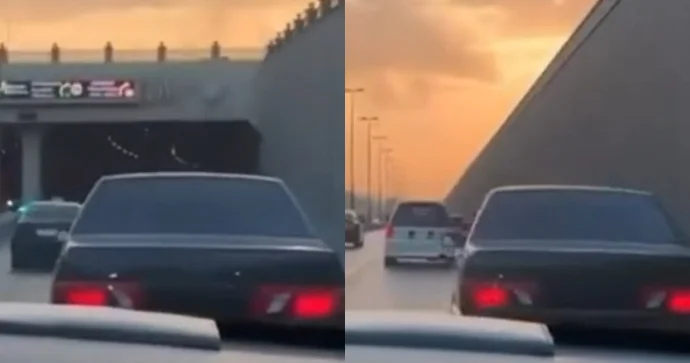 “Dərnəgül yolu”nda təhlükəli şou göstərən sürücülər VİDEO