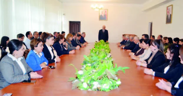 Mingəçevir müəllimlərilə görüş