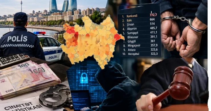AZƏRBAYCANDA CİNAYƏTKARLIĞIN “XƏRİTƏSİ”... Ən yüksək göstərici hansı şəhər və rayonlardadır?