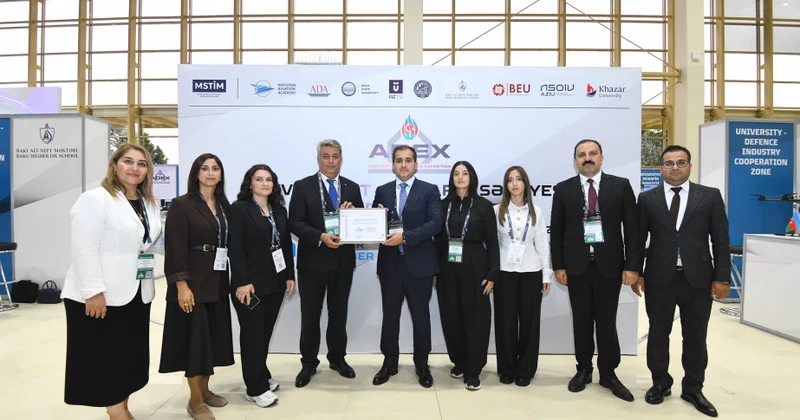 BMU “ADEX 2026” sərgisində milli tədqiqatlara töhfəsinə görə təltif olunub