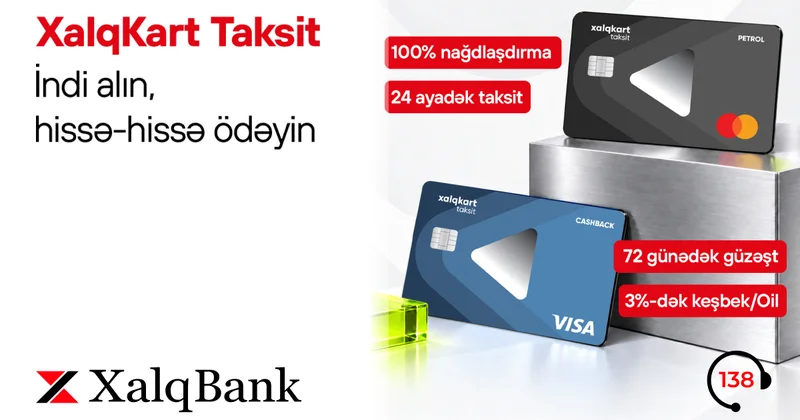 Xalq Bankdan yeni XalqKart Taksit kartları