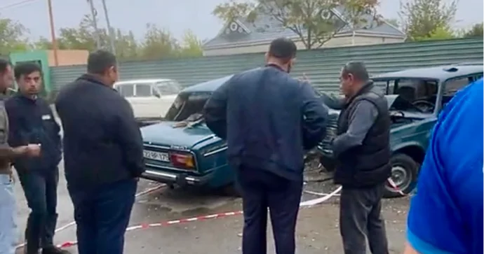 Beyləqanda iki “VAZ” toqquşaraq yararsız hala düşdü VİDEO
