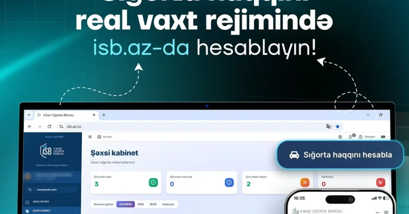 “Sığorta haqqını hesabla” xidməti istifadəyə verilib