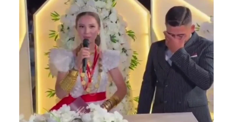 Gəlin bəyin ayağına basmaq əvəzinə görün nə etdi (Video)