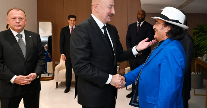 Prezident Bakıda dünyaşöhrətli müğənni ilə görüşdü