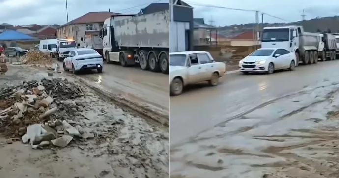 Hökməli Qobu Güzdək yolunda bərbad vəziyyət: Sakinlər narazıdır VİDEO