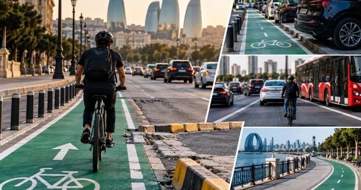 Velosiped zolağı var, davamı yoxdur: Bakının ƏN PROBLEMLİ küçələri
