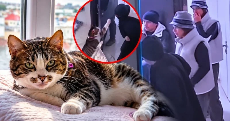 Oğrular 45 dəqiqə mənzilə girməyə çalışdılar Pişik imkan vermədi