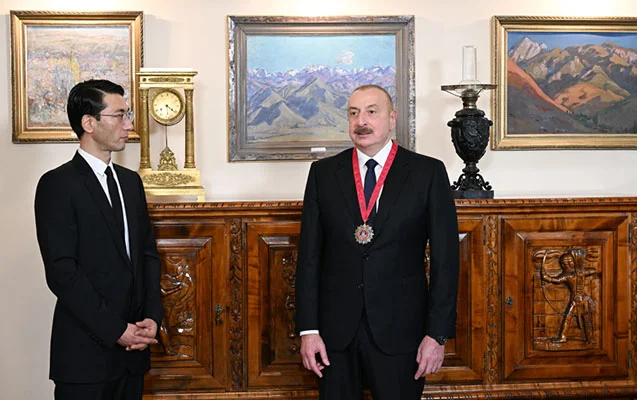 İlham Əliyevə “Çingiz Aytmatov” ordeni təqdim edildi Foto