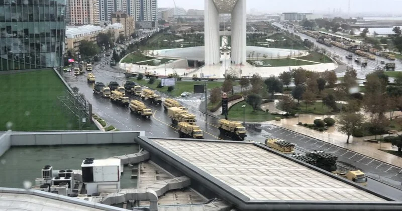 Zəfər paradına hazırlıqdan görüntülər yayıldı FOTO