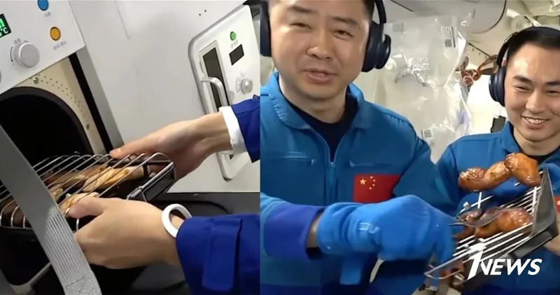 Китайские космонавты впервые приготовили куриные крылышки в космосе ВИДЕО