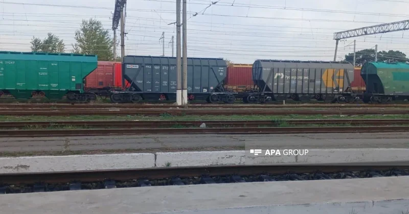 Состав с российским зерном для Армении отправляется из Азербайджана в Грузию ВИДЕО
