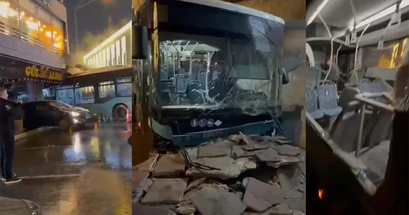 Bakıda avtobus bir neçə maşını əzib obyektə çırpıldı Video Yenilənib