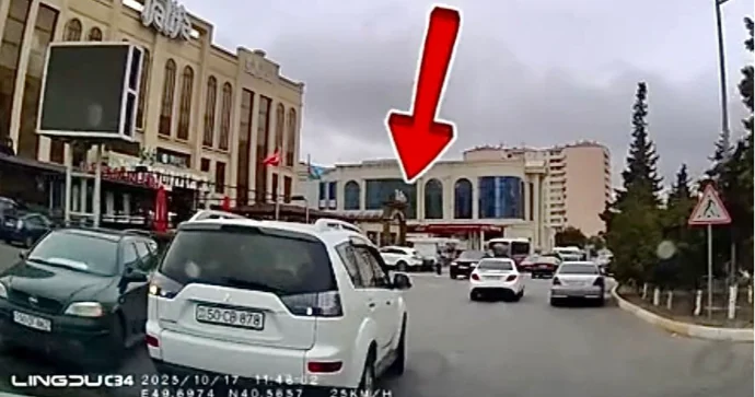Sumqayıtda təhlükə yaradan sürücü görün özünə necə haqq qazandırdı VİDEO
