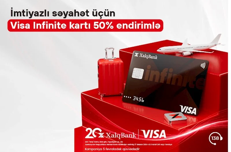 Xalq Bankdan Visa Infinite kartını 50% endirimlə əldə edin