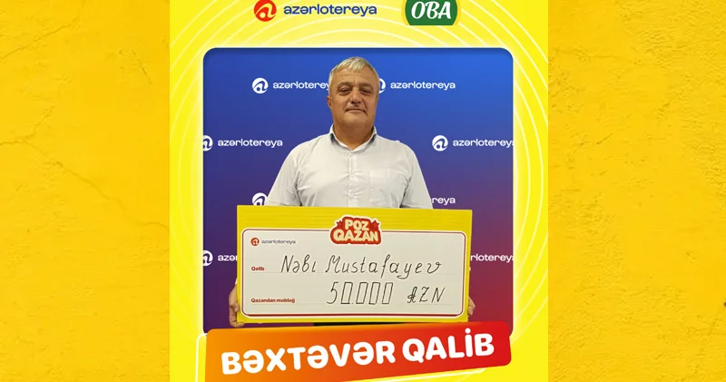 OBA marketlər şəbəkəsindən alınan lotereya bileti 50 000 AZN uduş gətirdi