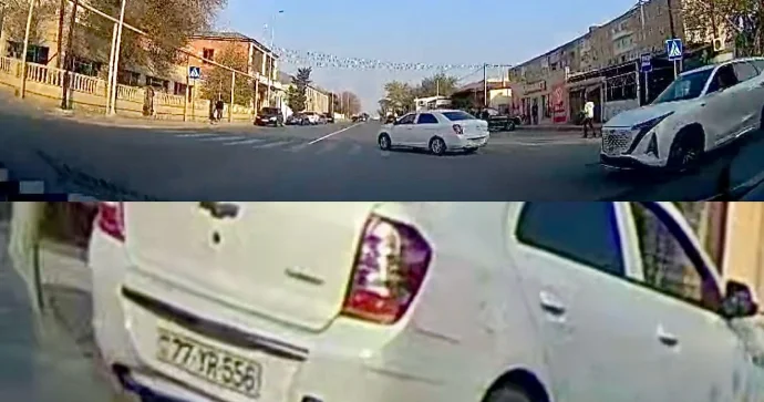 Ard arda kobud qayda pozan sürücü qəza təhlükəsi yaratdı VİDEO