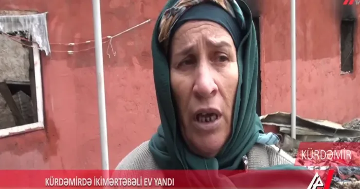 “Kişi evdə yatırdı, nəvəm gəldi ki, babam yanır” VİDEO