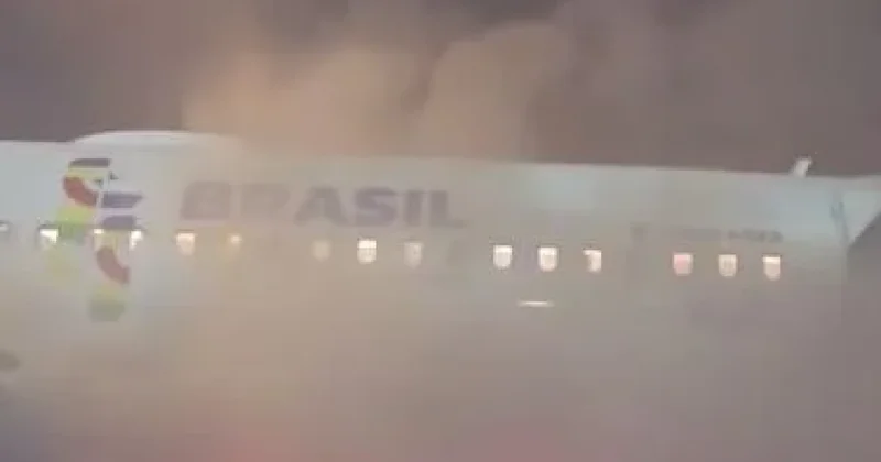 Göyərtəsində insanların olduğu təyyarə yandı