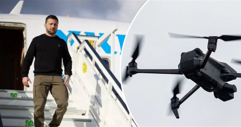 Самолет Зеленского во время визита в Ирландию преследовали неизвестные дроны