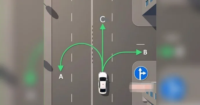 Sürücü yolayrıcında hansı istiqamətlərə hərəkət edə bilər? DOĞRU CAVAB