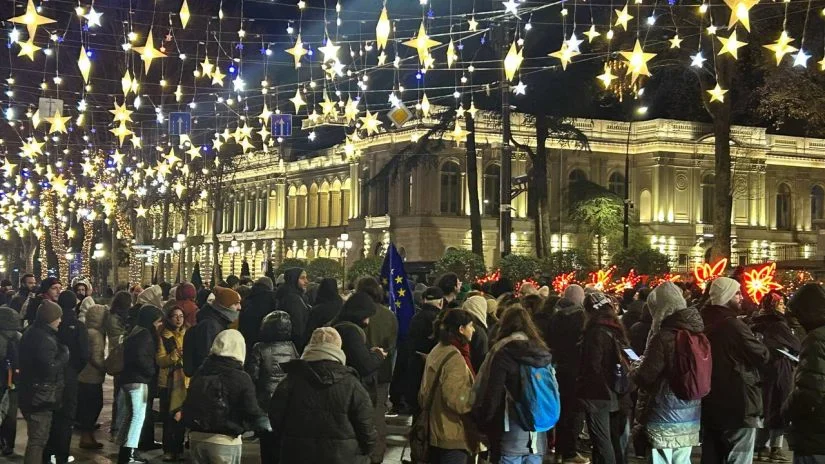 Tbilisidə etirazların 40cı günü Aksiyaçılar Milad bayramını qeyd edəcəklər