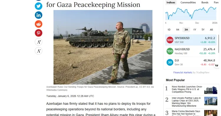 Prezidentin müsahibəsi dünya mediasının diqqət mərkəzində Foto