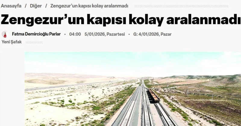 Открытие Зангезурского коридора станет поворотным пунктом для всего региона газета Yeni Şafak