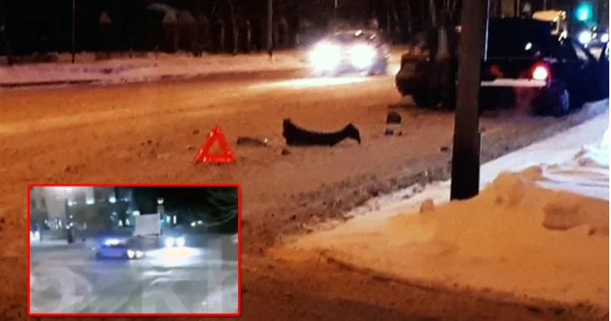 Sərxoş “Prius” sürücüsünü qovan yol polisi maşınları toqquşdu; 2 yaralı var VİDEO