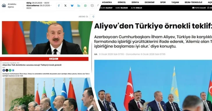 Турецкие СМИ подробно осветили интервью Ильхама Алиева о тюркском сотрудничестве
