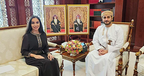 Leyla Əliyeva Maskatda Oman Sultanlığının Vəliəhdi Sayyid Theyazin bin Haitham Al Saidlə görüşüb