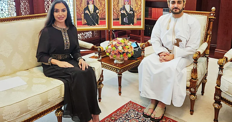 Leyla Əliyeva Oman Sultanlığının Vəliəhdi ilə görüşdü Fotolar Yenilənib