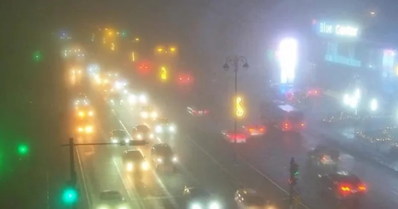 Трасса в аэропорт под особым вниманием из за сильного тумана Minval Politika