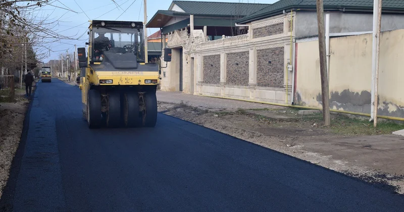 İmişlinin avtomobil yollarında yenidənqurma işləri aparıldı Fotolar