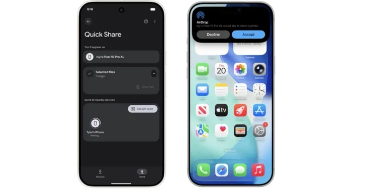 Google сделает возможным обмен файлами между Android и iPhone по AirDrop