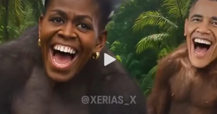 Tramp Obama ailəsinin meymun təsvirində çəkilmiş videosunu paylaşıb