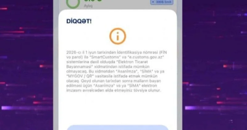 Gömrük bağlamaları yeni qaydada bəyan ediləcək VİDEO