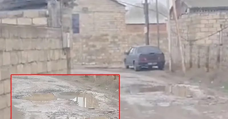 Yaşıl dərə də yolların vəziyyəti sakinləri narahat edir: Avtobusla da getmək olmur