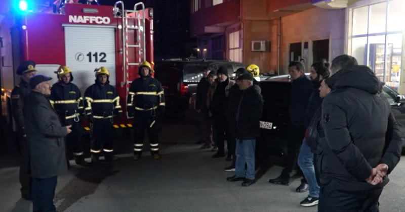 Fövqəladə Hallar Nazirliyi şərti yanğın təlimi keçirib