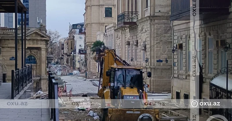 Bakının mərkəzindəki İslam Səfərli küçəsində təmir işləri niyə bitmək bilmir?