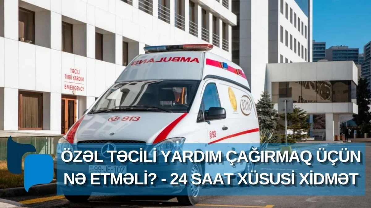 Ağır xəstələr üçün özəl təcili tibbi yardım 24 saat xidmətinizdə VİDEO