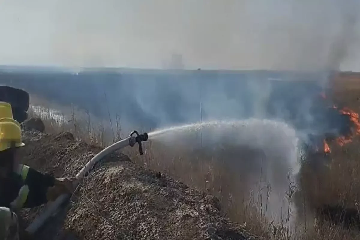 Армяне устроили пожар на границе с Нахчываном Видео