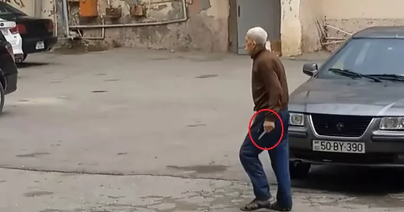 В Азербайджане старик с ножом гоняется за детьми Вмешалось МВД / ВИДЕОФАКТ