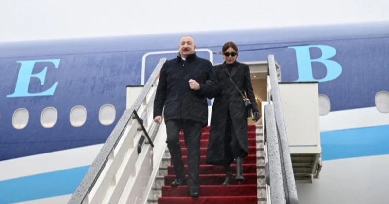 İlham Əliyev xanımı ilə birlikdə Gürcüstana səfər etdi