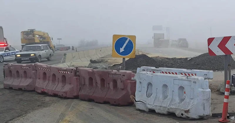 В этой части Баку ливни привели к угрозе оползня: движение ограничено