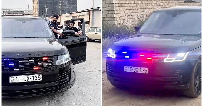 “Range Rover”ə sayrışan işıq quraşdırıb videoalarını sosial şəbəkədə paylaşdı VİDEO
