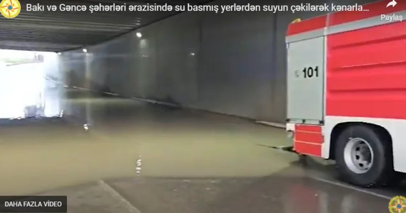 FHN: Yağıntılı hava şəraiti ilə əlaqədar bəzi ərazilər subasmaya məruz qalıb